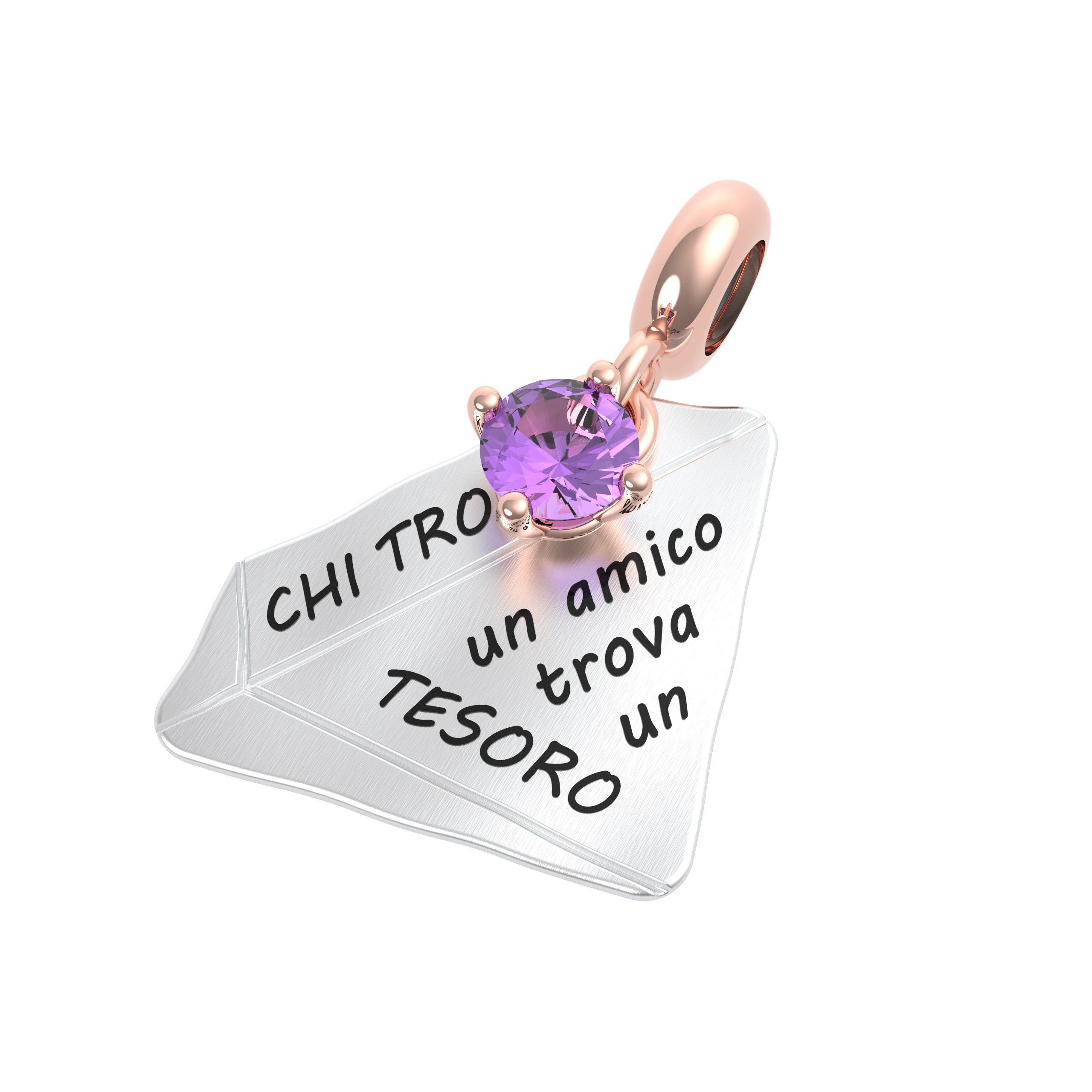 25018 ciondolo Ametista Amicizia Rerum