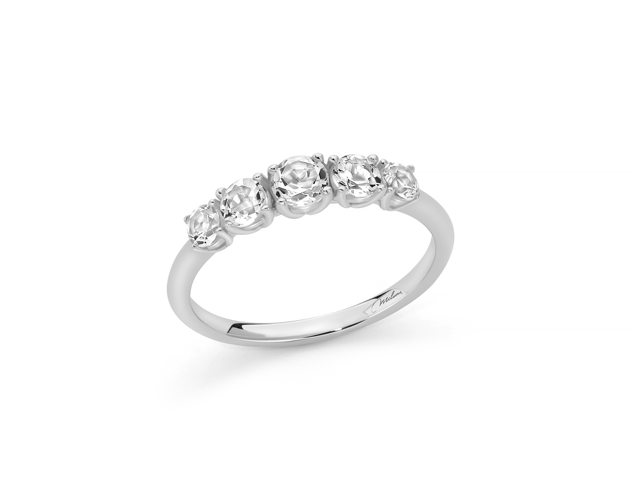 Anello argento topazi bianchi Miluna LID4287