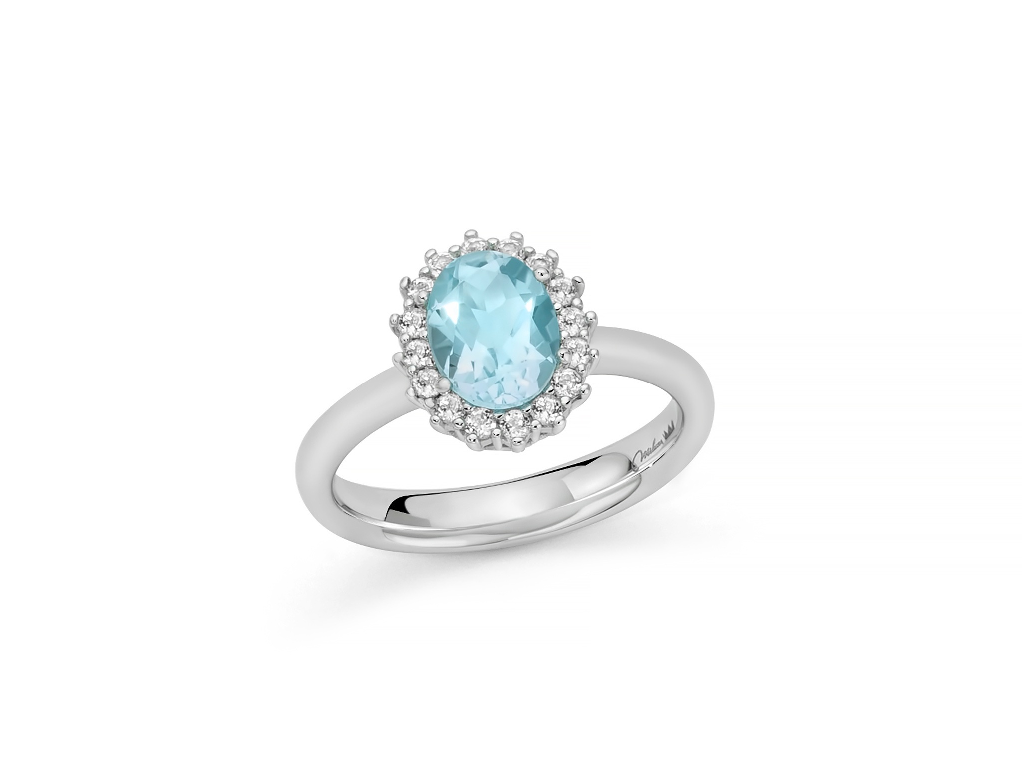 Anello argento topazio azzurro Miluna LID4019 M12