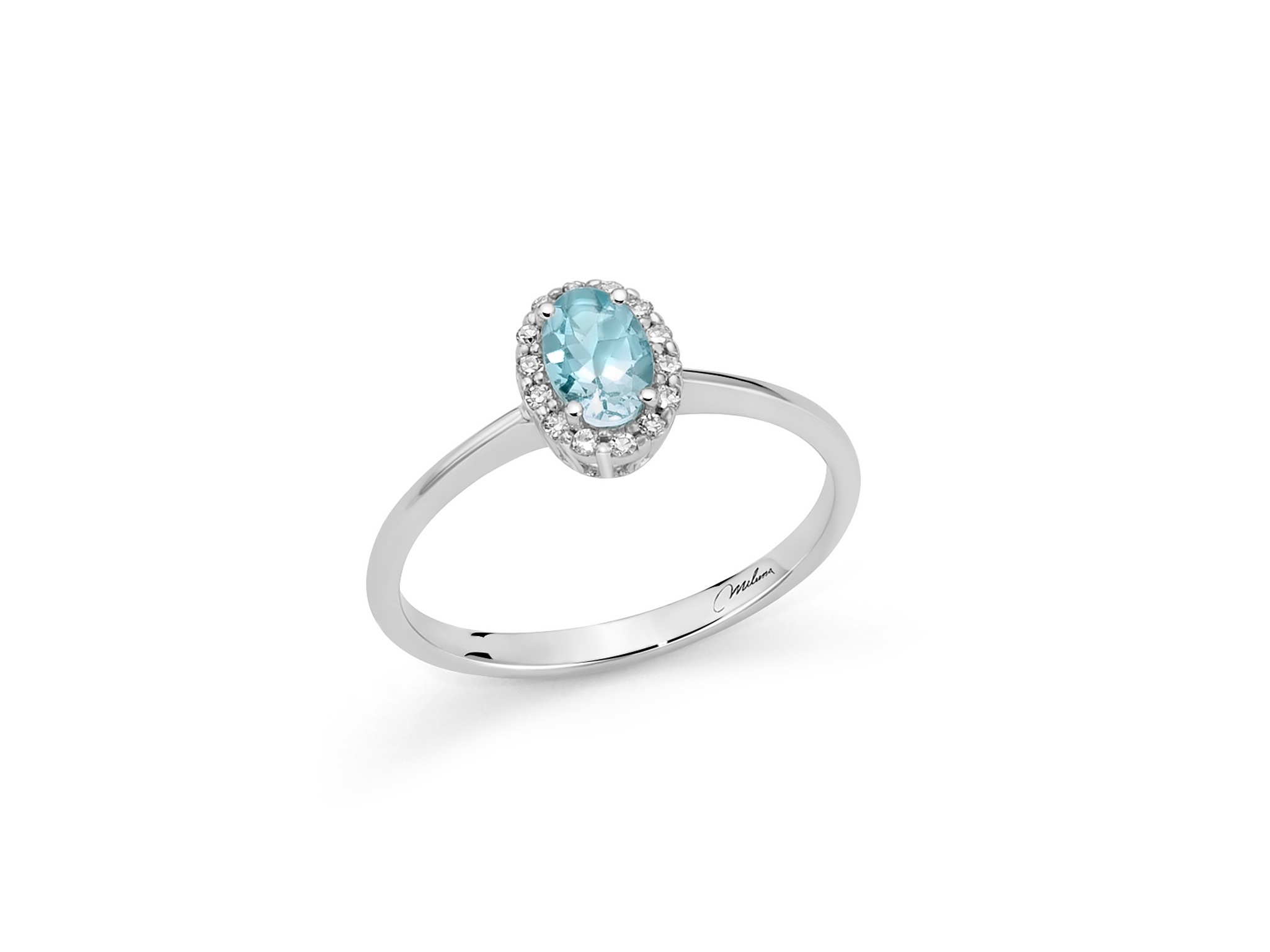 Anello oro acquamarina Miluna LID3919