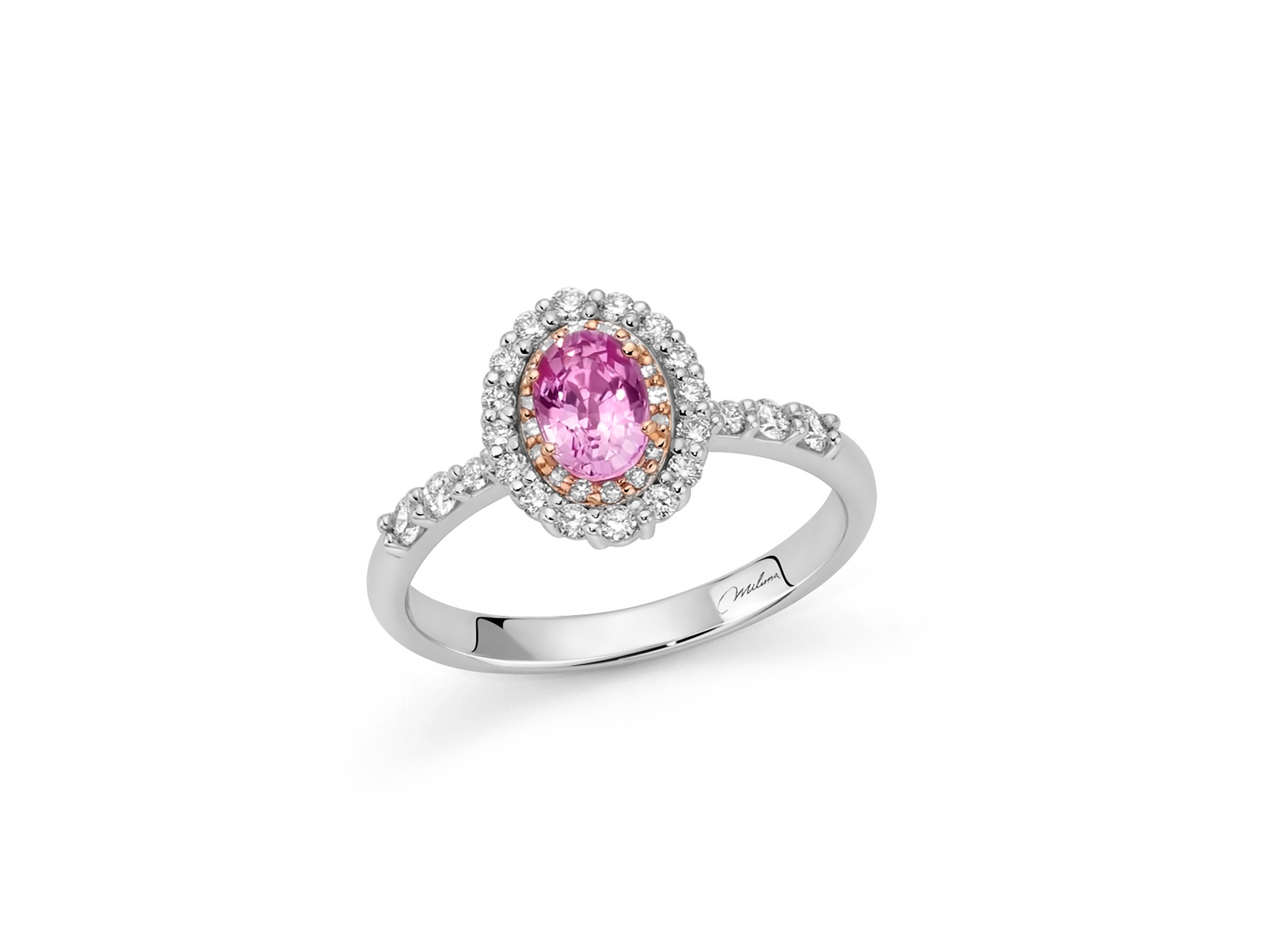 Anello oro zaffiro rosa Miluna LID4057