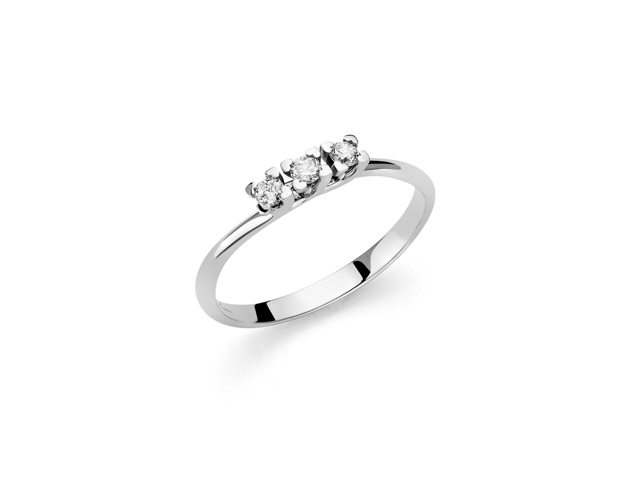 Anello trilogy oro bianco Miluna LID3299
