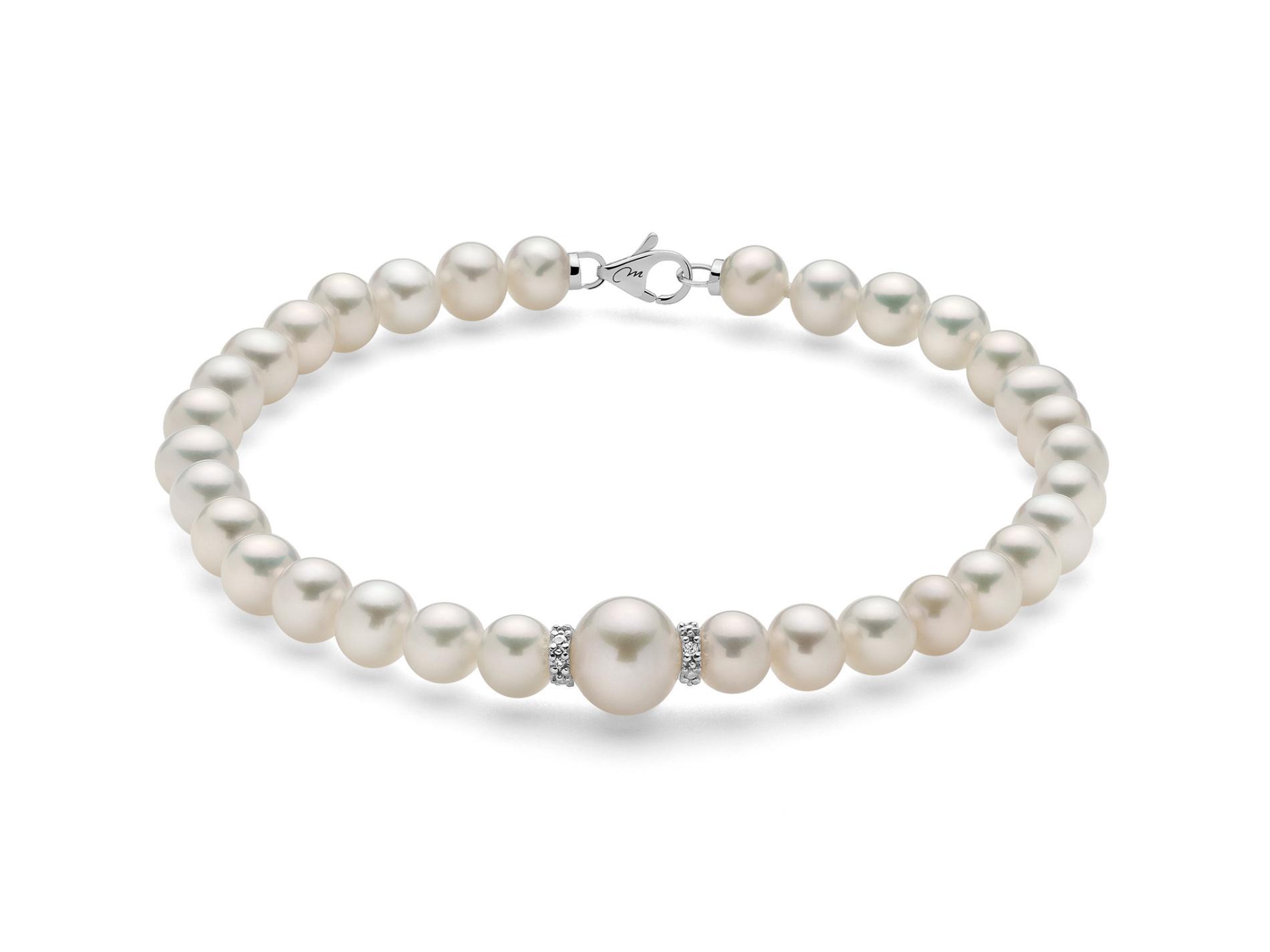 Bracciale Miluna perle brillanti PBR3073 V