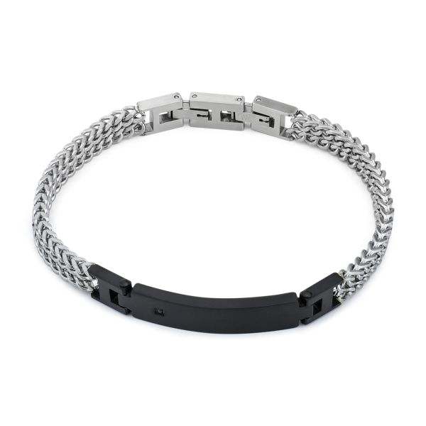 Bracciale acciaio uomo Boccadamo ABR688 BW