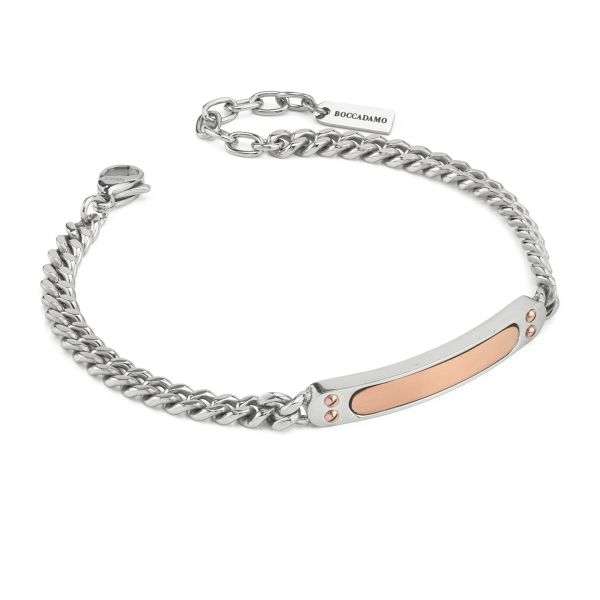 Bracciale acciaio uomo Boccadamo ABR805 RS