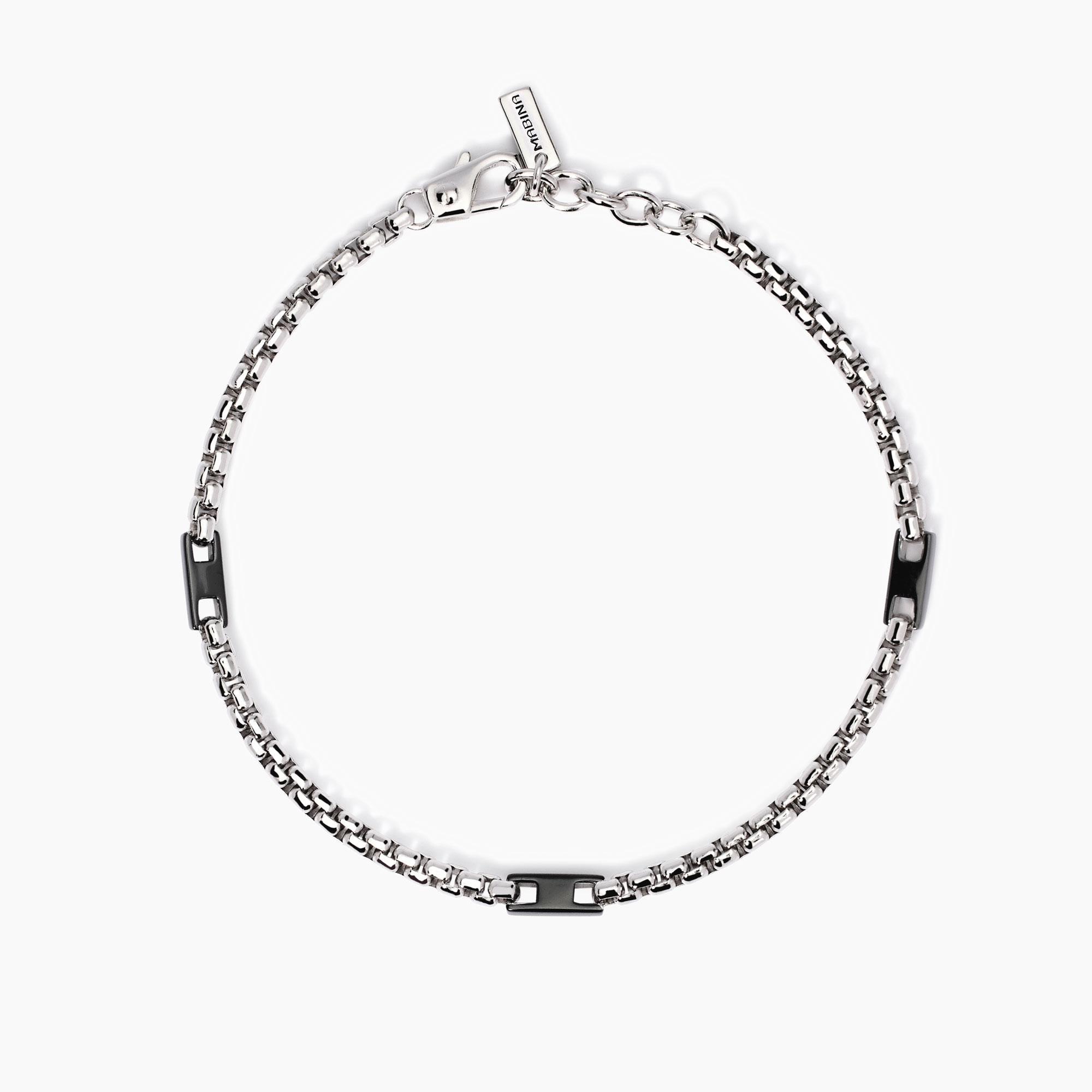 Bracciale argento Mabina uomo 533968