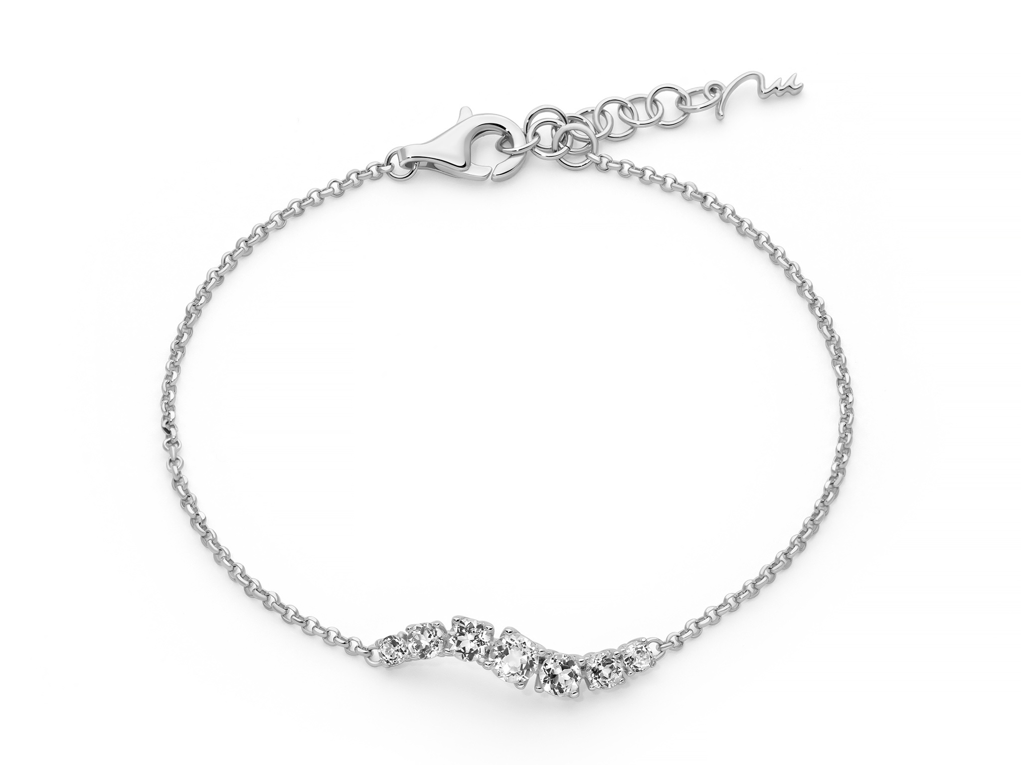 Bracciale argento topazio bianco Miluna BRD1269