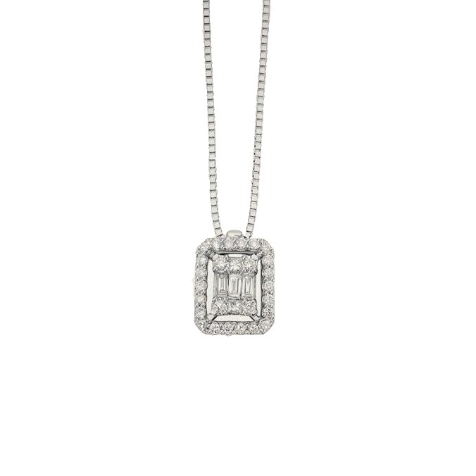 Collana Miluna oro bianco diamanti CLD4396