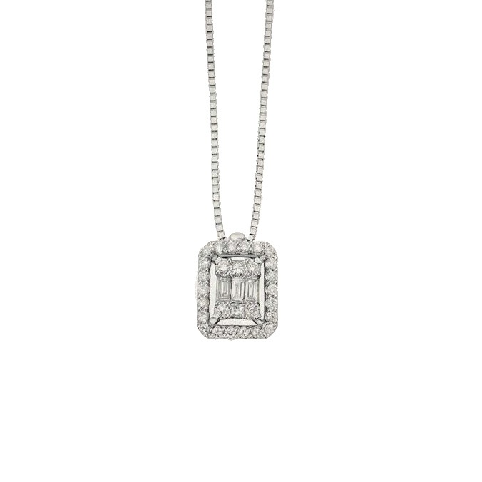 Collana Miluna oro bianco diamanti CLD4396