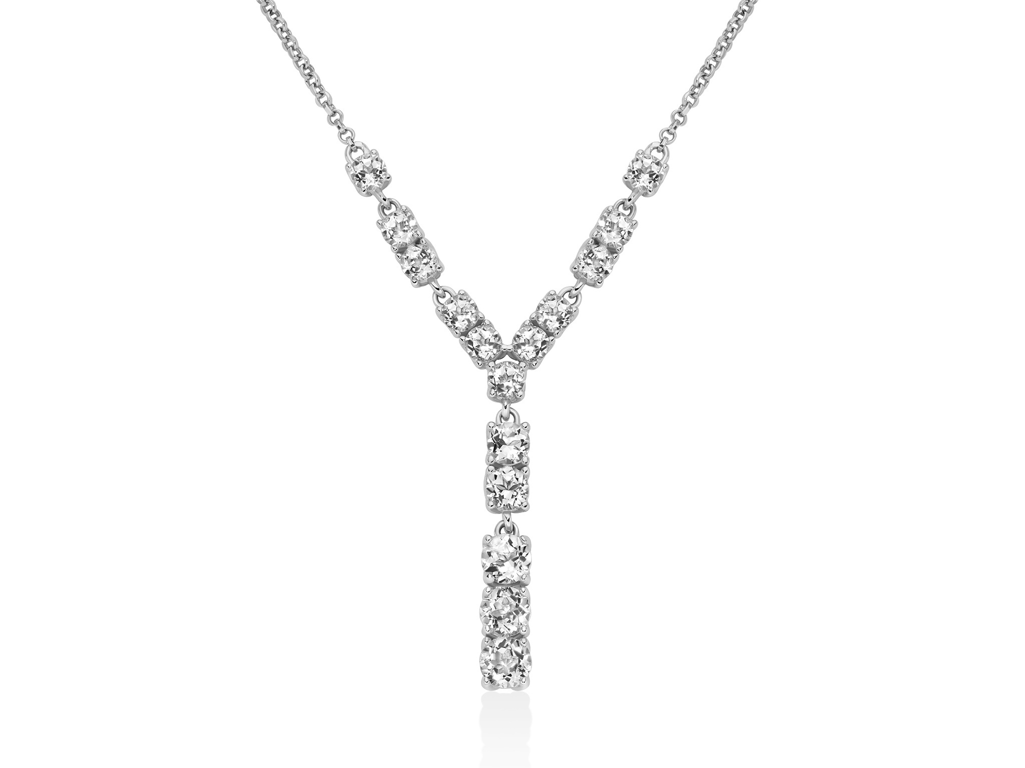Collana argento topazi bianchi Miluna CLD5512