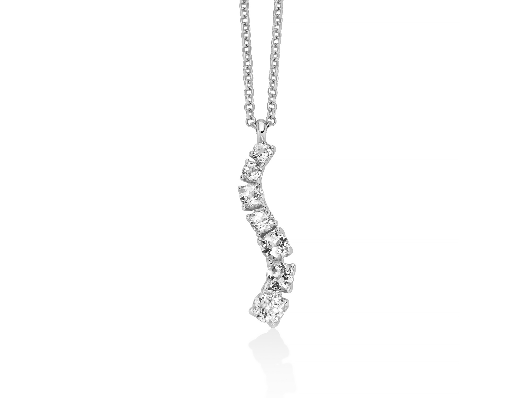 Collana argento topazi bianchi Miluna CLD5514