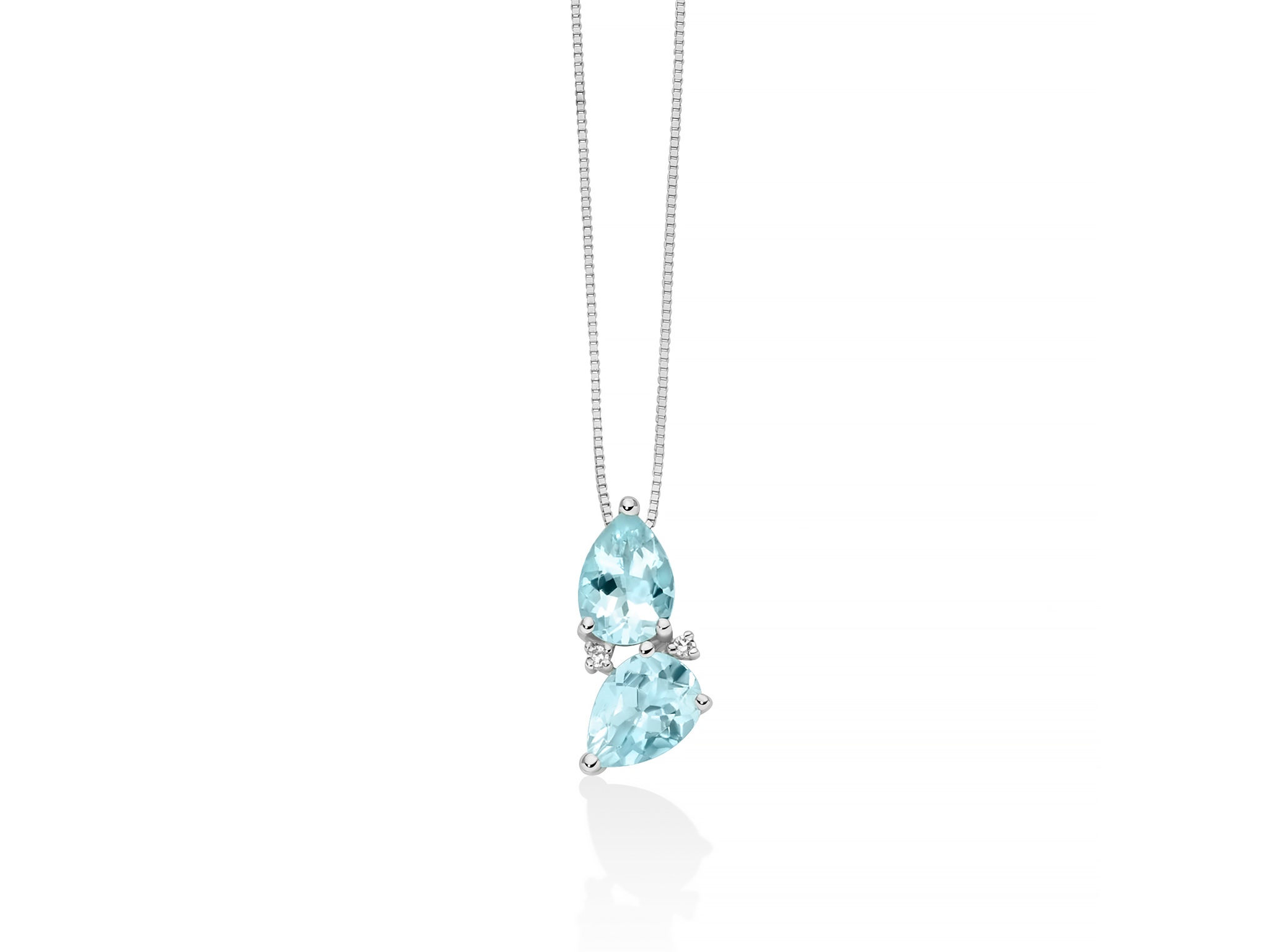 Collana oro acquamarina Miluna CLD5321