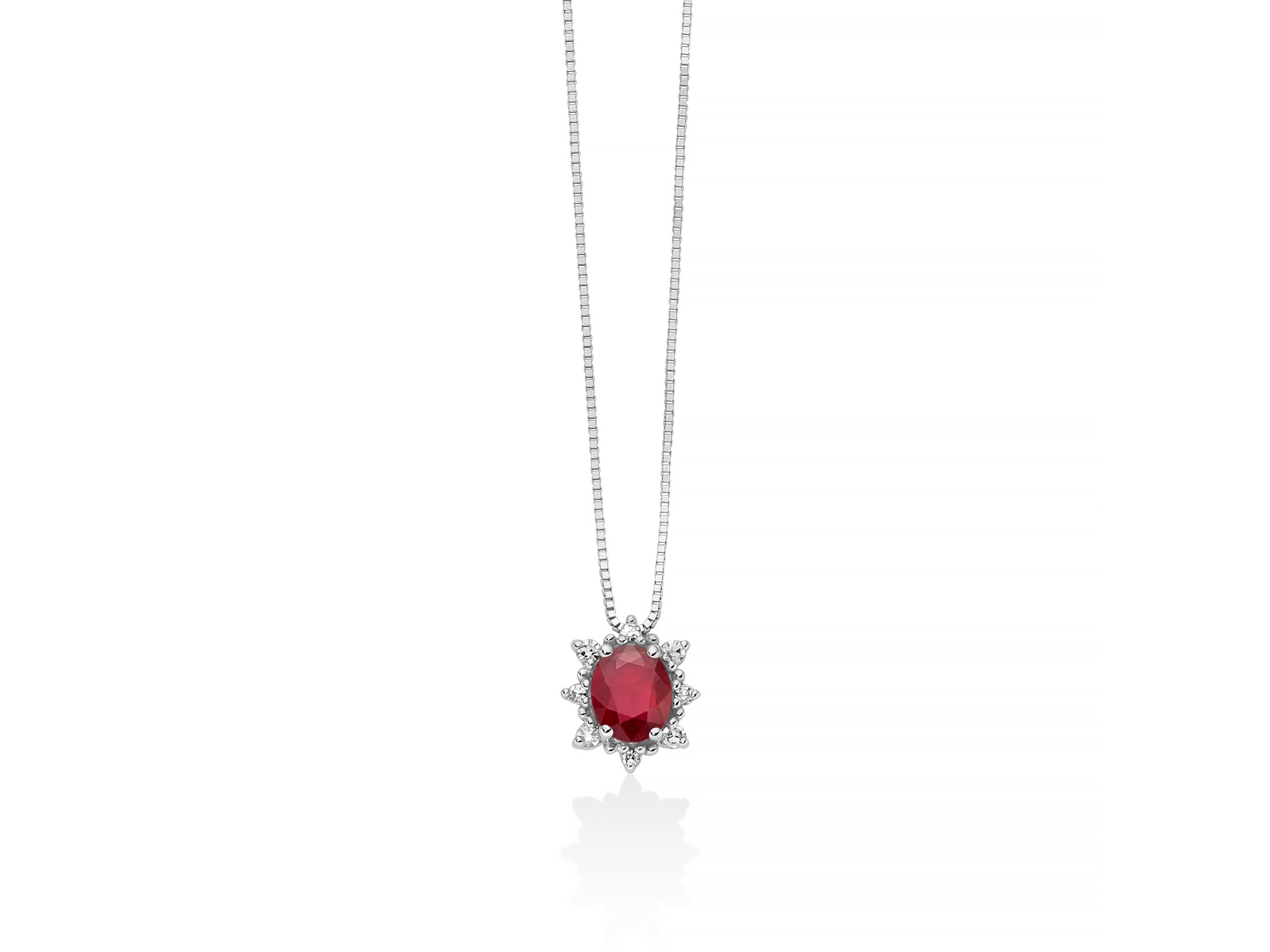 Collana oro rubino Miluna CLD5387
