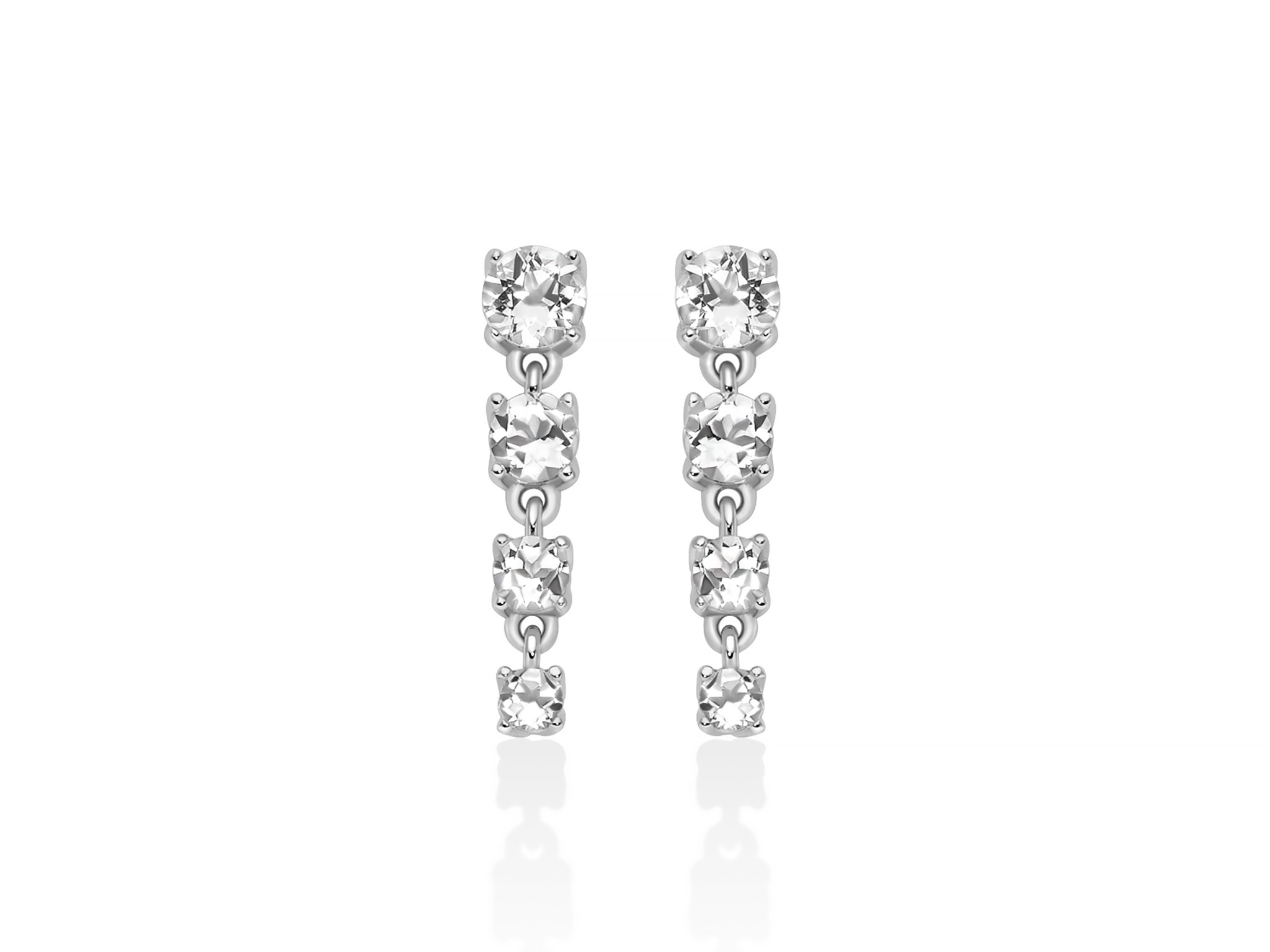 Orecchini argento topazi bianchi Miluna ERD3473