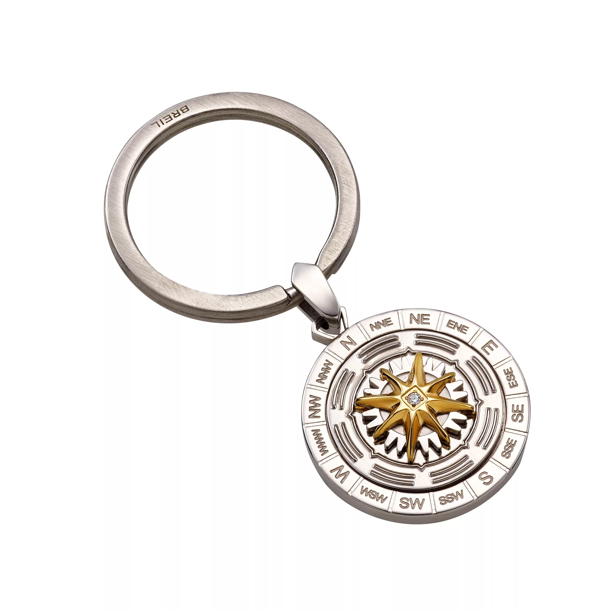 Portachiavi acciaio Breil Primal Compass TJ4170