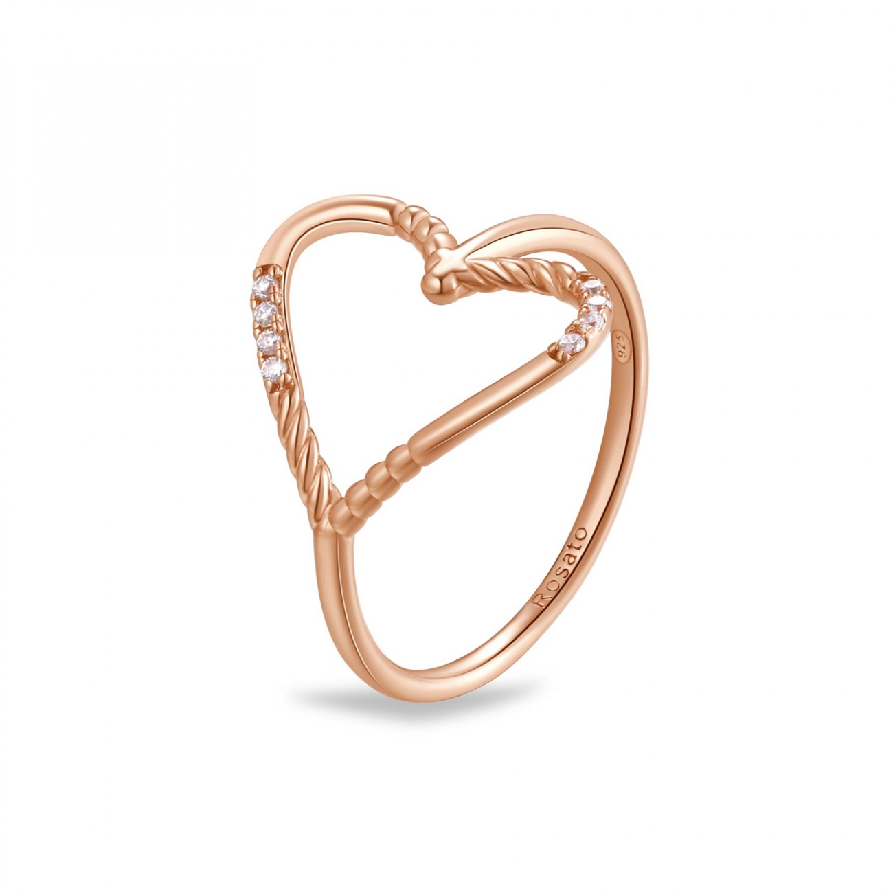 Anello Rosato argento rzgm31