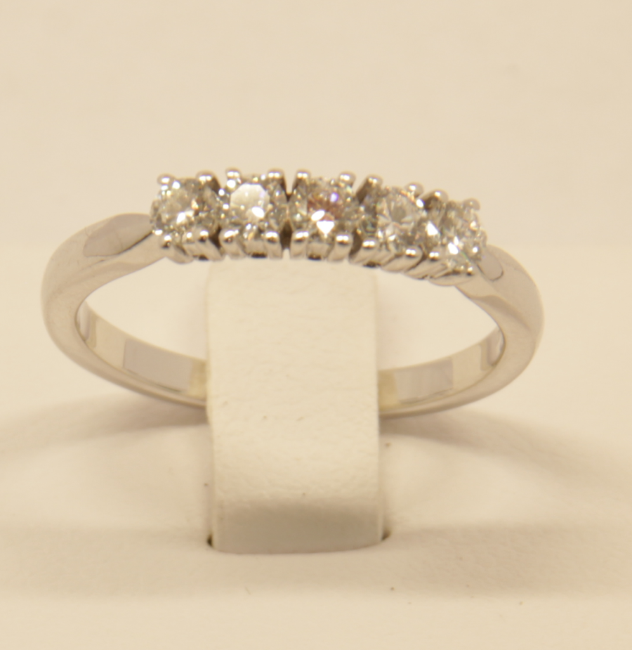 Anello fedina 5 pietre Deil Joseph A946 fronte