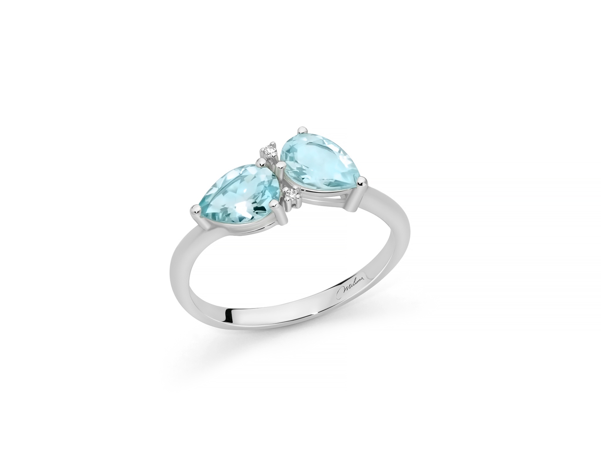 Anello oro acquamarina Miluna LID4149