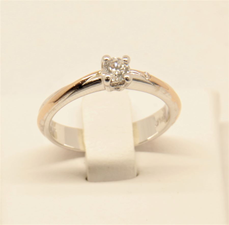 Anello solitario Polello or ob G2885 BR1 fronte