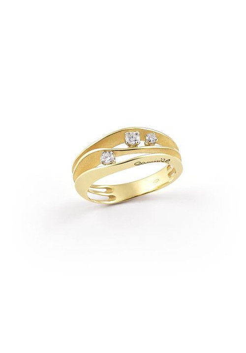 Annamaria cammilli anello serie dune in oro yellow sunrise 18 Kt con diamanti GAN2662 U 3 500x717