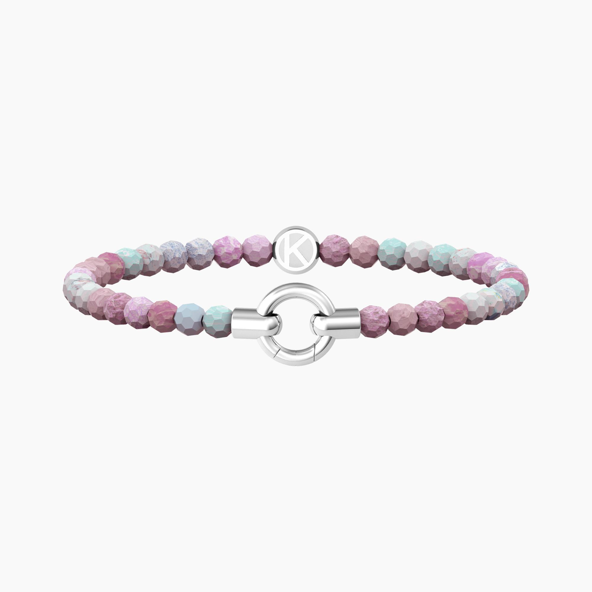 Bracciale acciaio agata rosa kidult 732202
