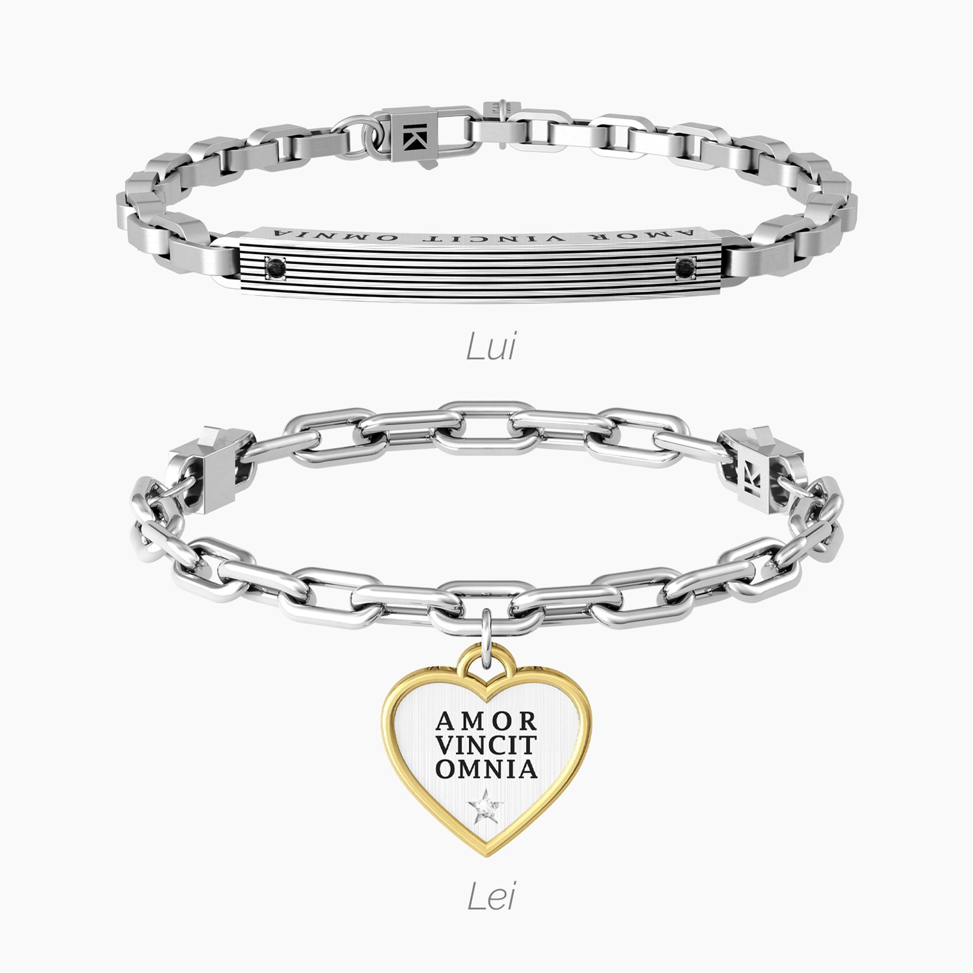 Bracciale acciaio kidult love 732131