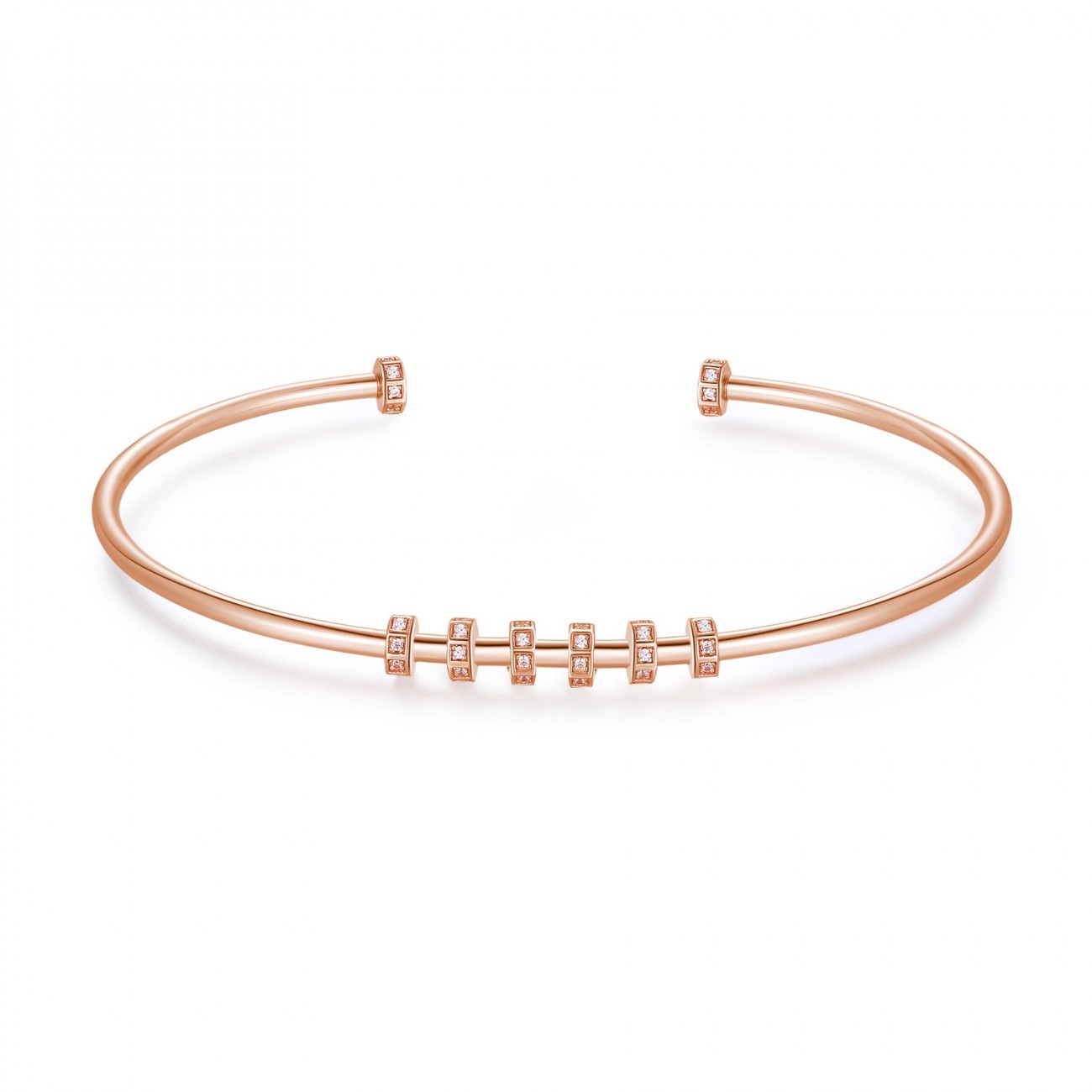 Bracciale argento rosato RZB039