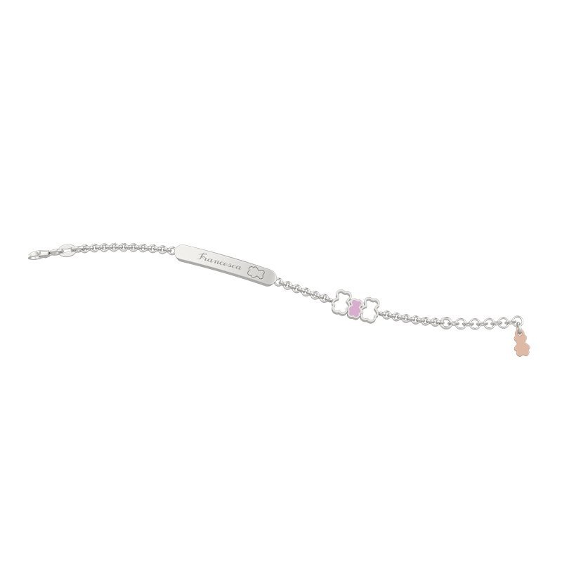 Bracciale con targhetta famiglia arg 925 nan0068
