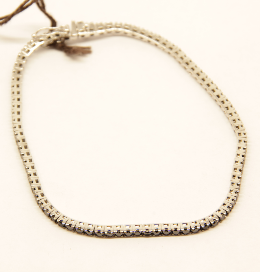 Bracciale tennis brillanti neri Deil Joseph A727
