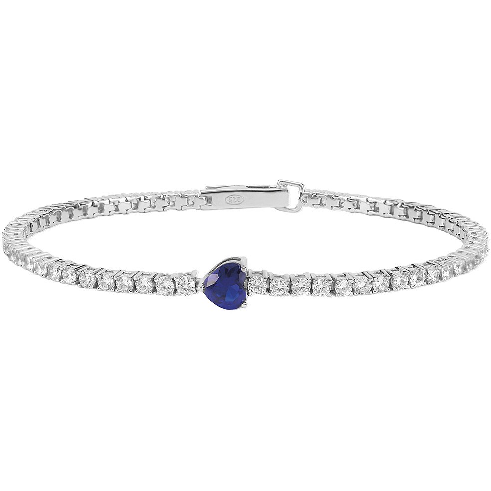 Bracciale tennis donna argento mabina 533441 s
