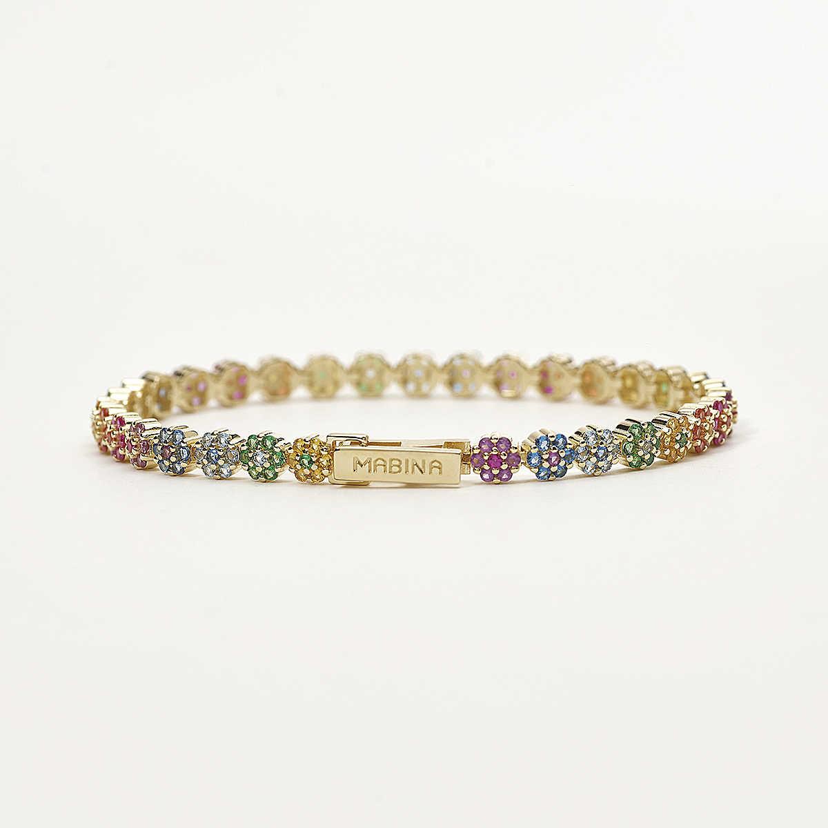 Bracciale tennis donna argento mabina 533560 s
