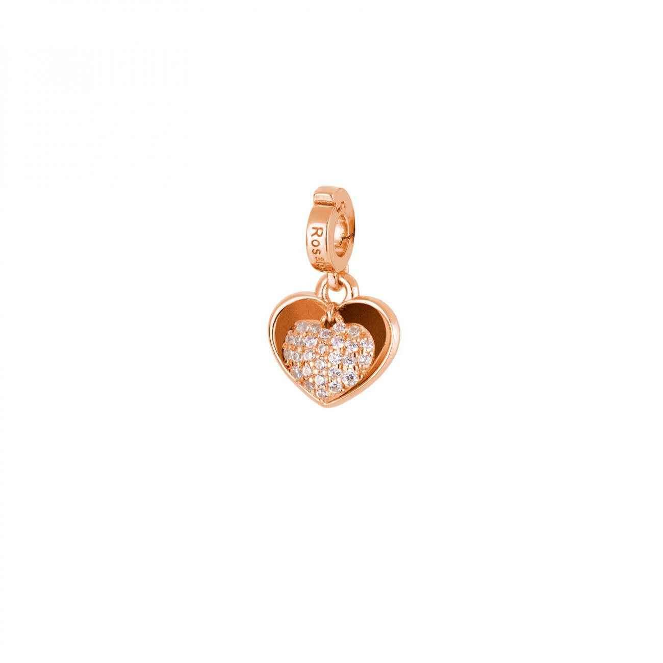 Charm argento rosato rzle026