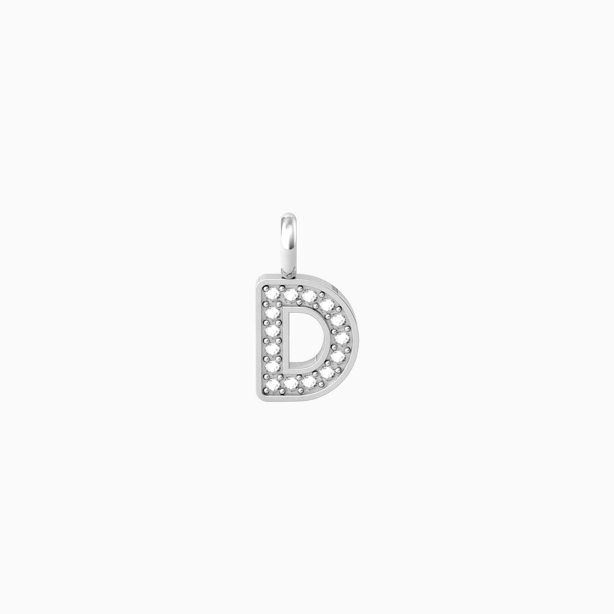 Ciondolo acciaio iniziale Kidult symbols 741084 D
