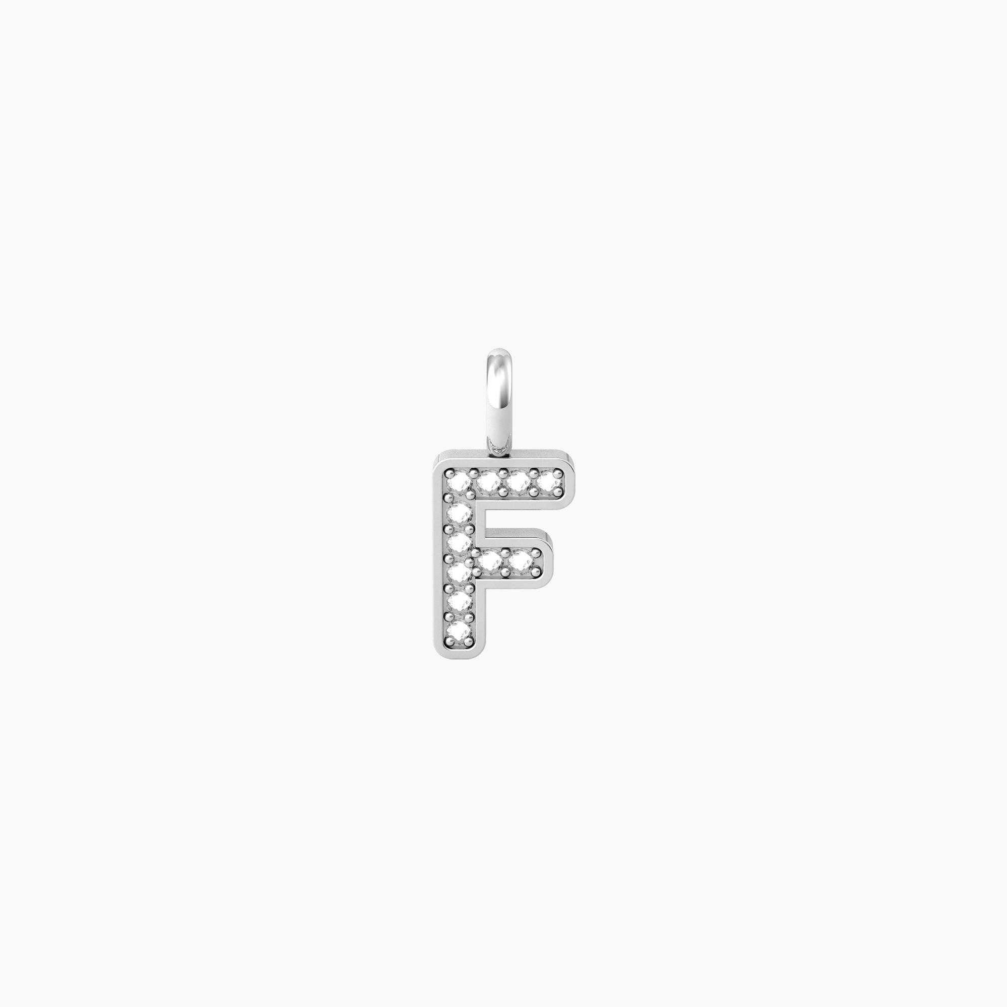 Ciondolo acciaio iniziale Kidult symbols 741084 F