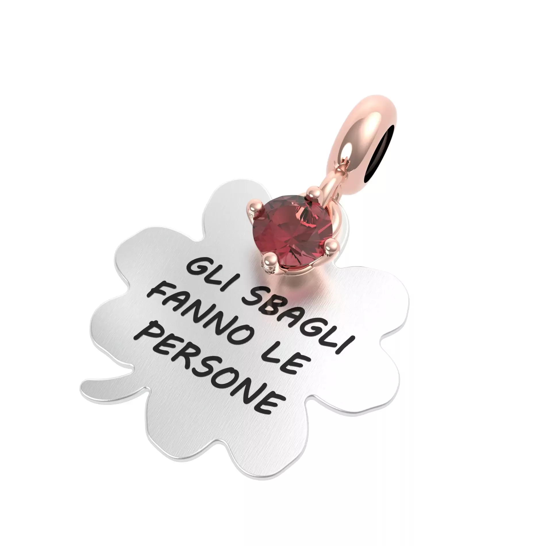 Ciondolo argento granato musa 25171