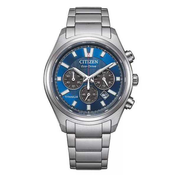 Citizen supertitanio26 blu cinturino titanio grigio ca4750 51l