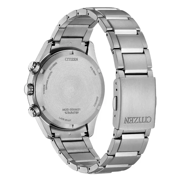Citizen supertitanio26 nero cinturino titanio grigio ca4750 51e lato 2