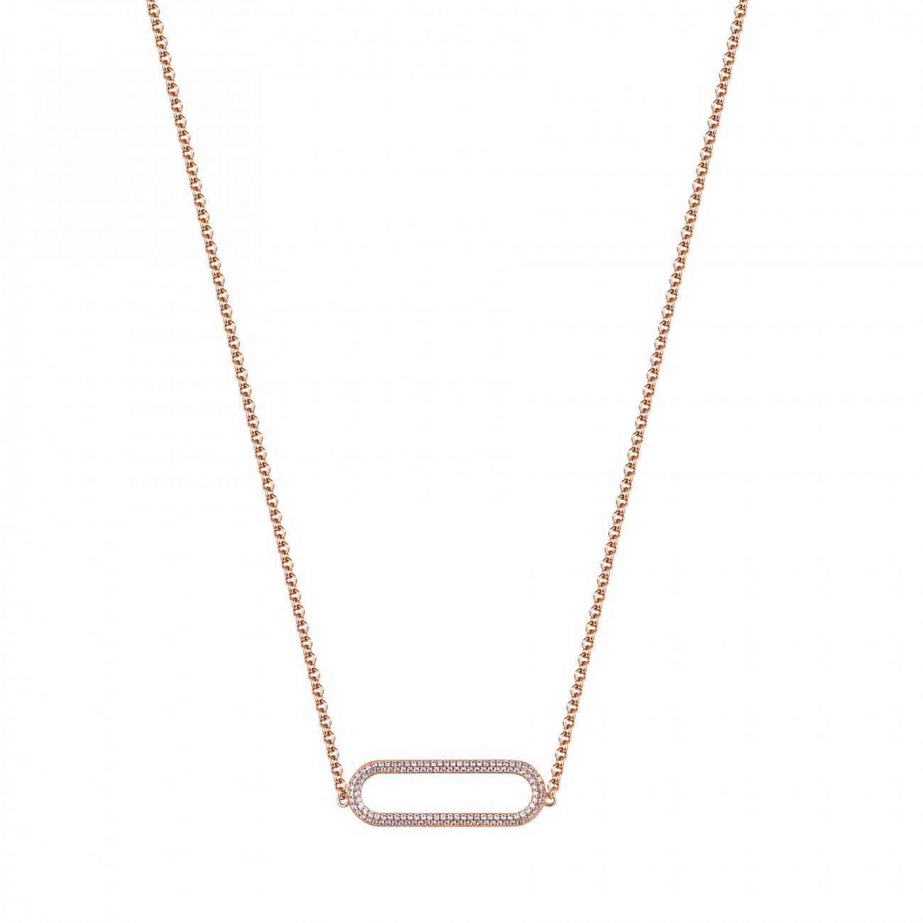 Collana argento rosato RZBI04