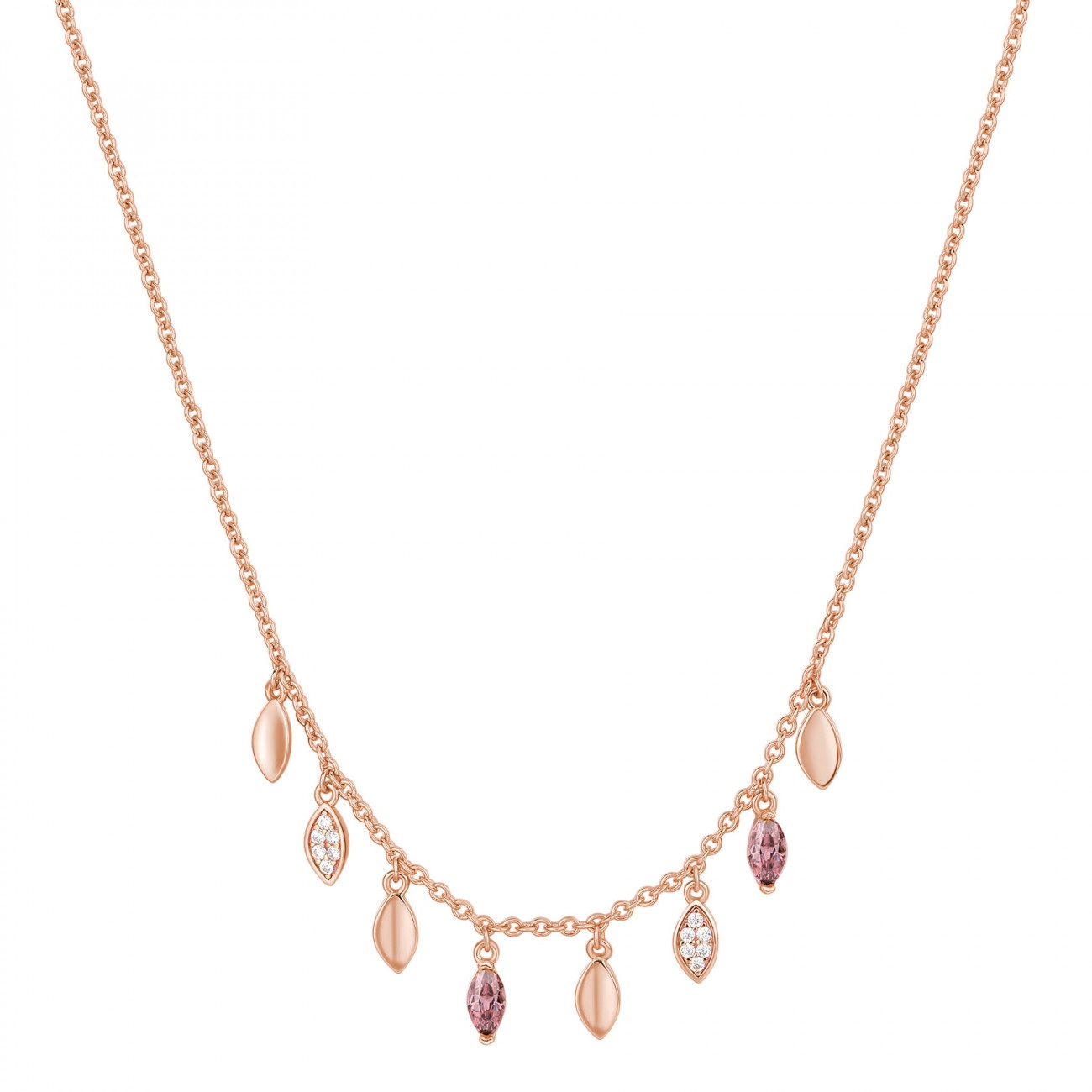 Collana argento rosato RZGA09
