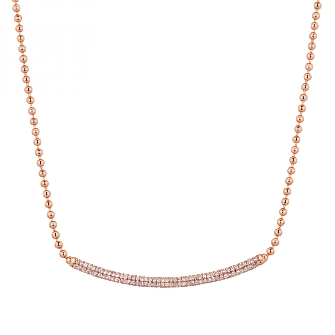 Collana argento rosato rzbi02