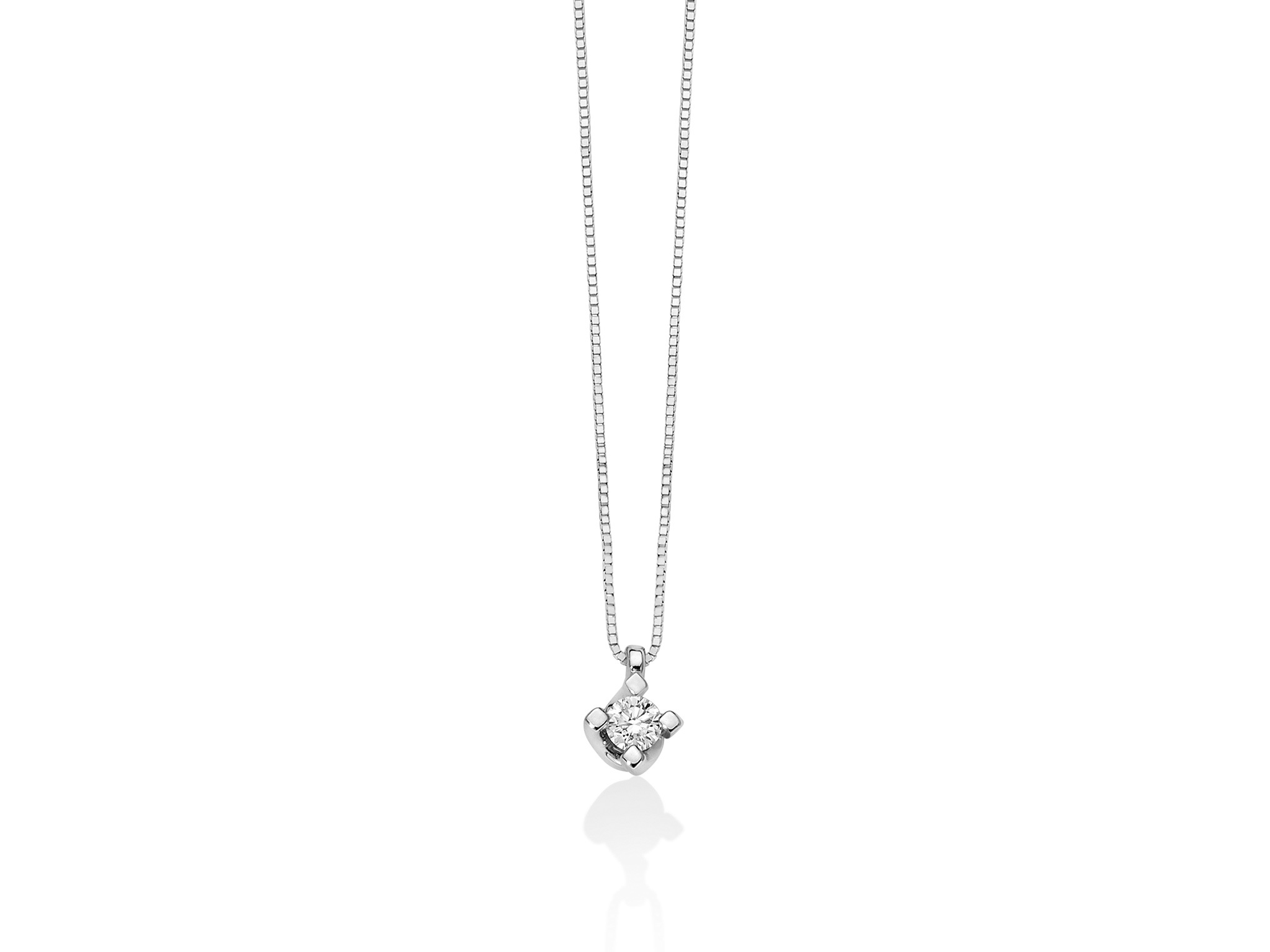 Collana oro punto luce diamante Miluna CLD5065