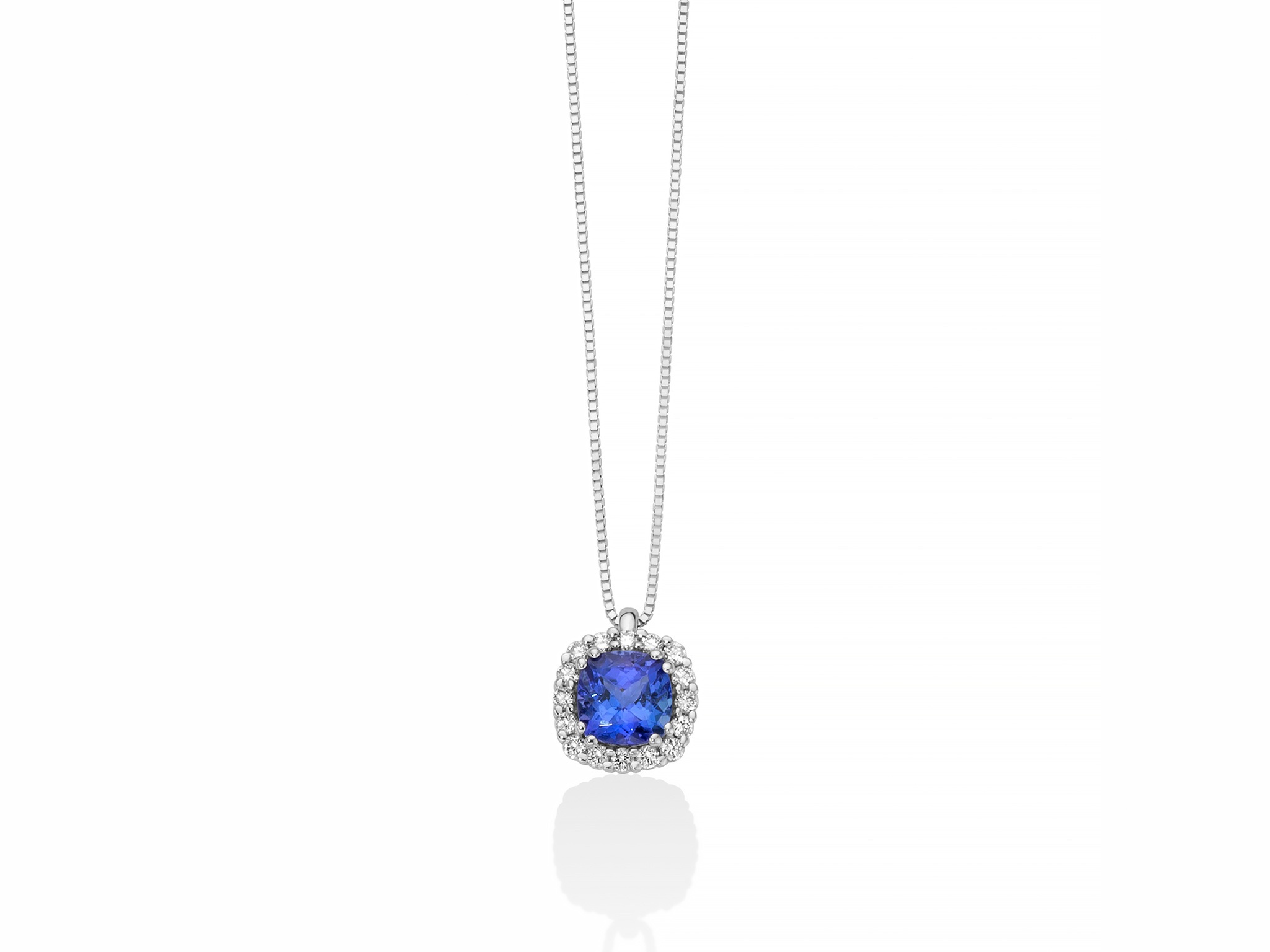 Collana oro tanzanite diamanti miluna CLD4463