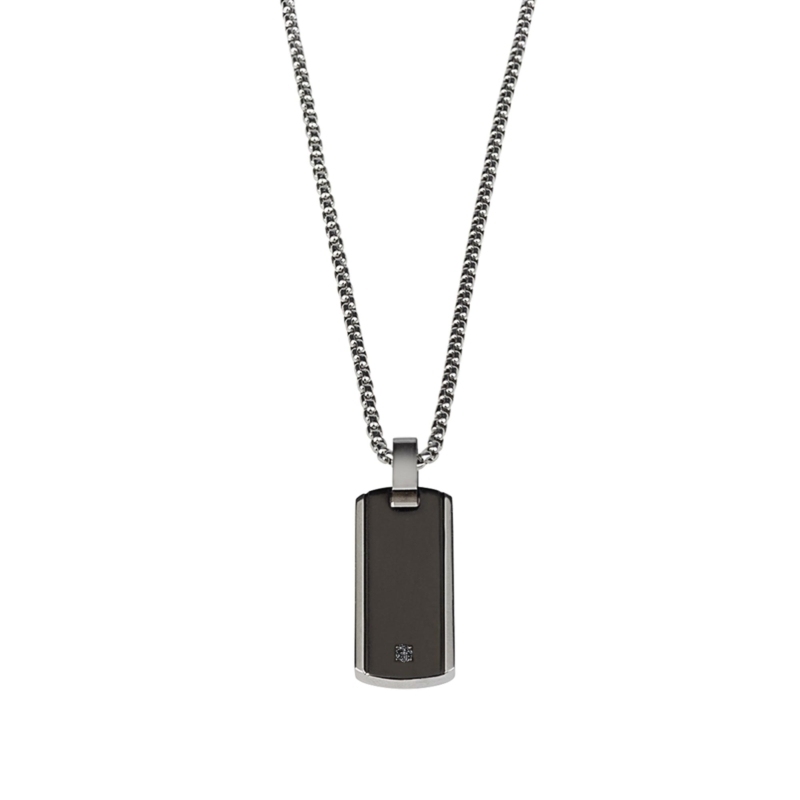 Collana uomo breil TJ2747 black diamond