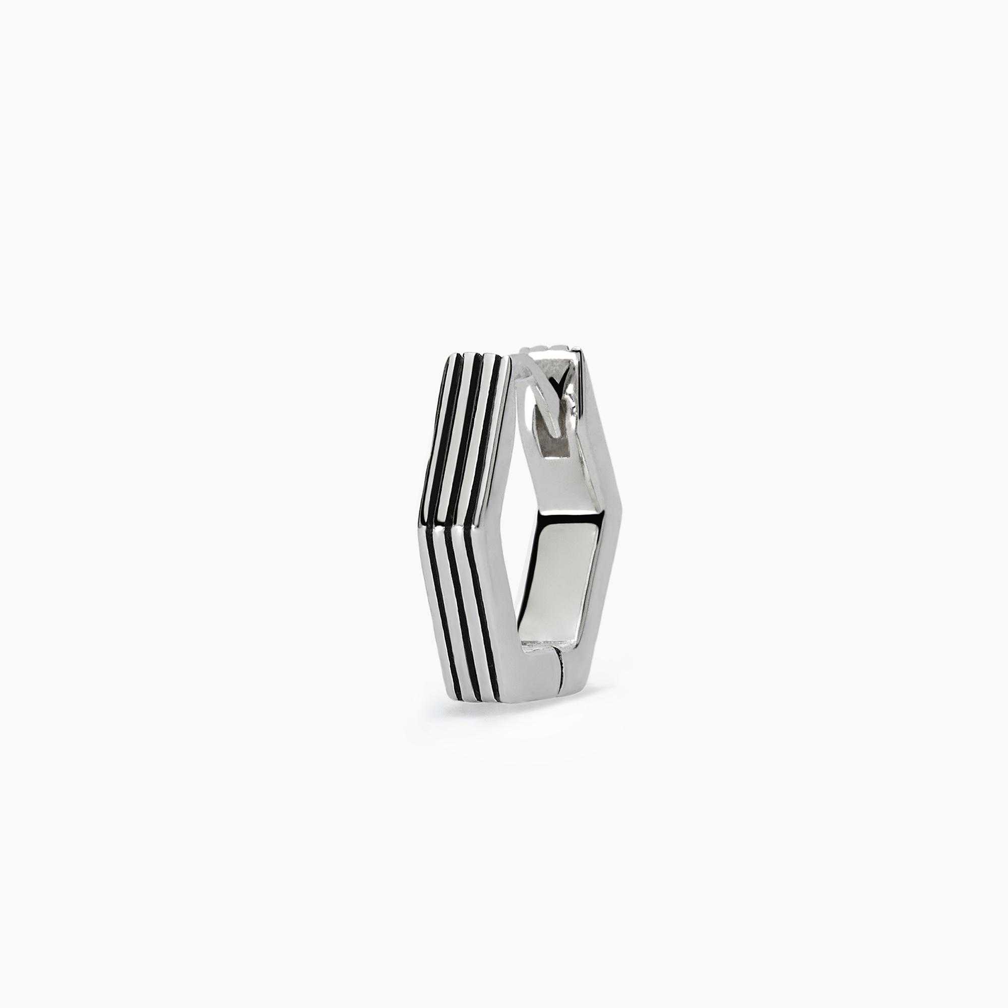 Monorecchino uomo argento Mabina 563624