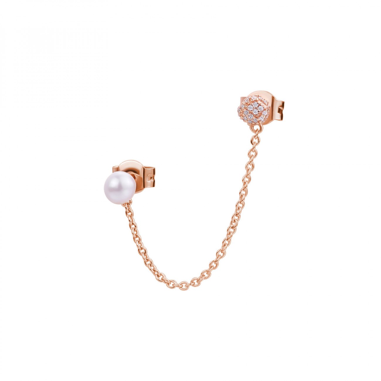 Orecchino doppio argento Rosato RZAZ022