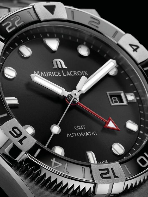 Orologio Maurice Lacroix Aikon Venturer gmt ai6158 ss00f 330 2 primo piano