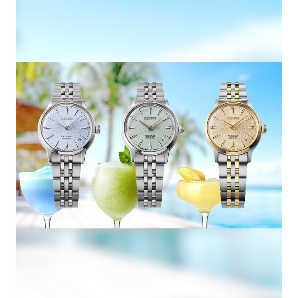 Orologio automatico 3 sfere presage cocktail frozen verde donna 1