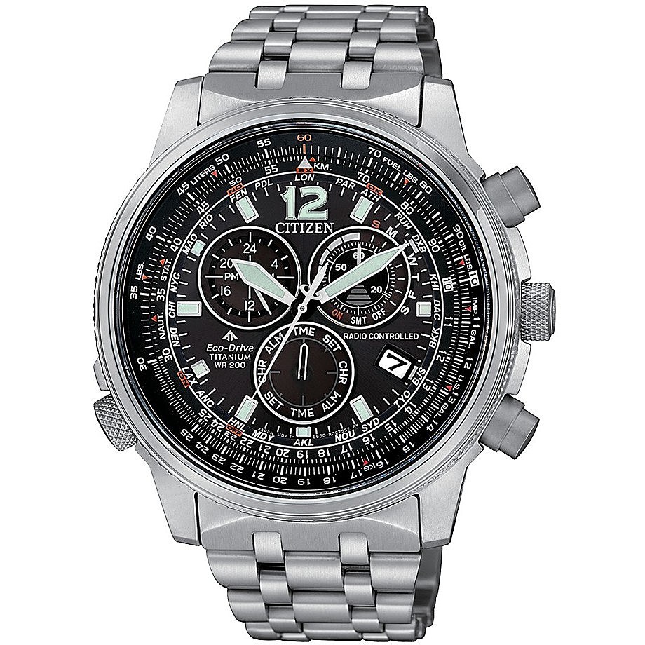 Orologio cronografo uomo citizen pilot cb5850 80e