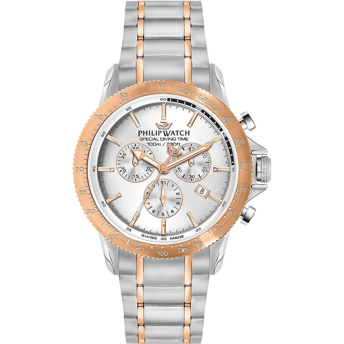 Orologio cronografo uomo philip watch grand reef r8273614002