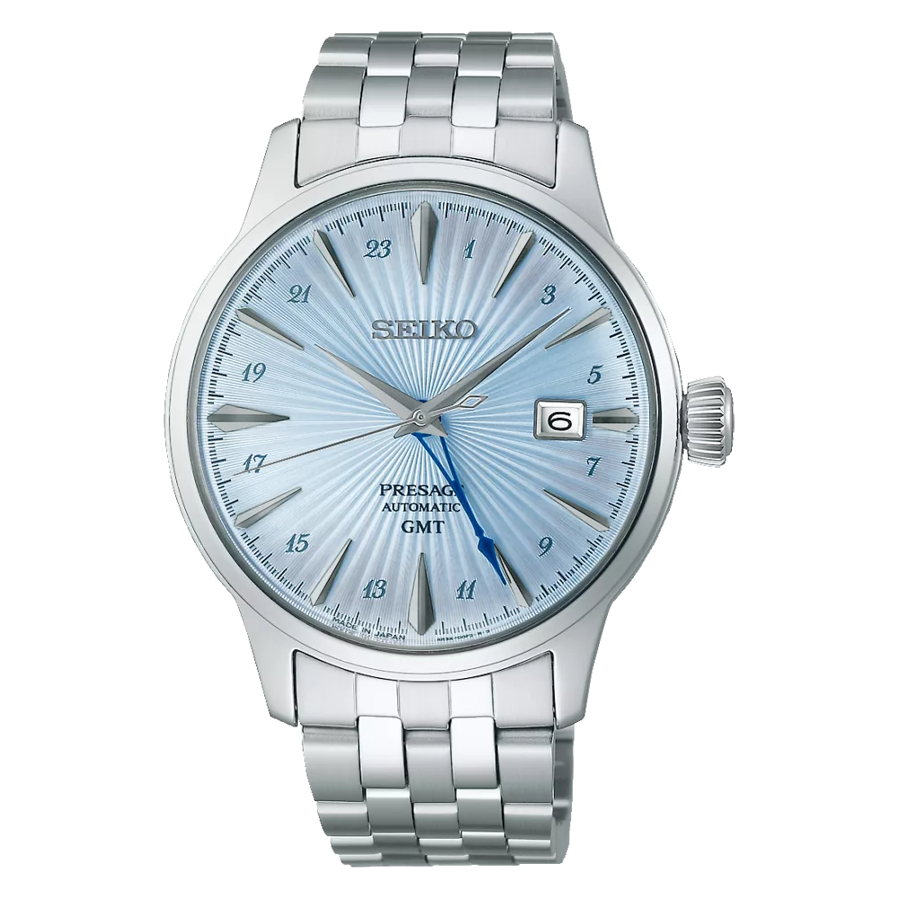 Orologio presage cocktail gmt quadrante blu skydiving